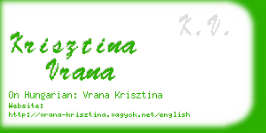 krisztina vrana business card